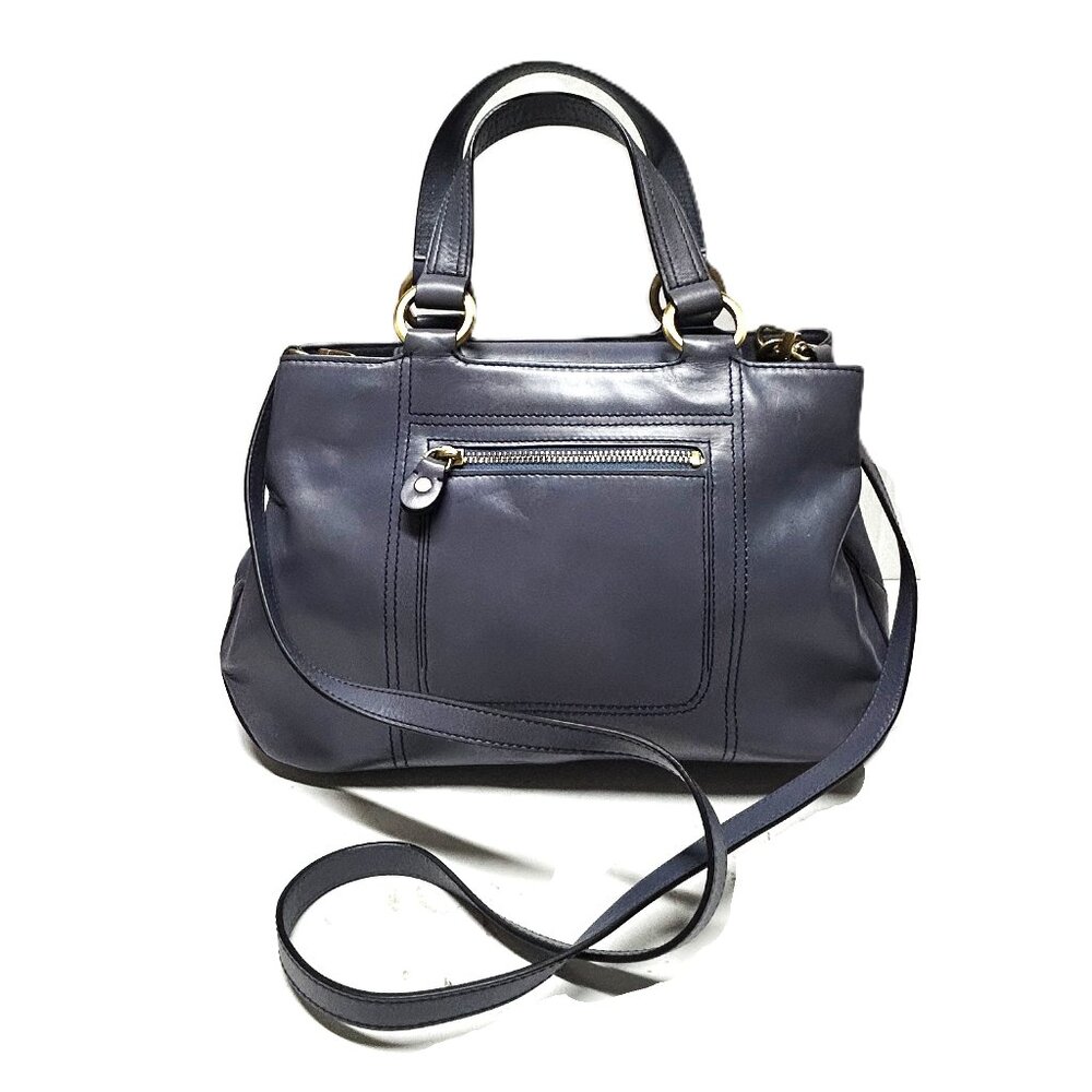 Ellen Tracy blue leather handbag